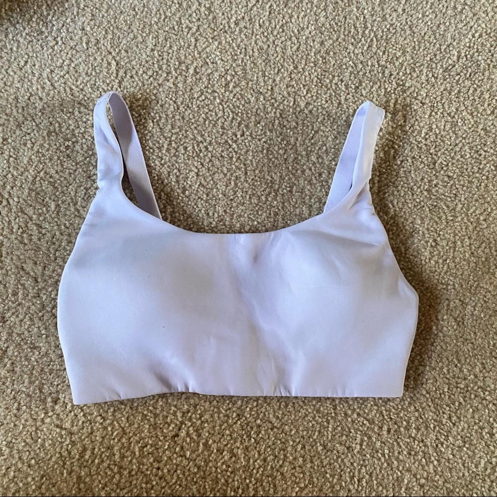 Lululemon In Alignment Straight Strap Bra Lavender Dew Size 4